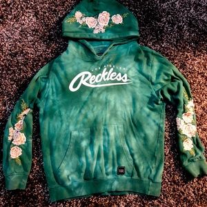Young & Reckless | Youth XL/TG Green Tie-Dye Hoodie